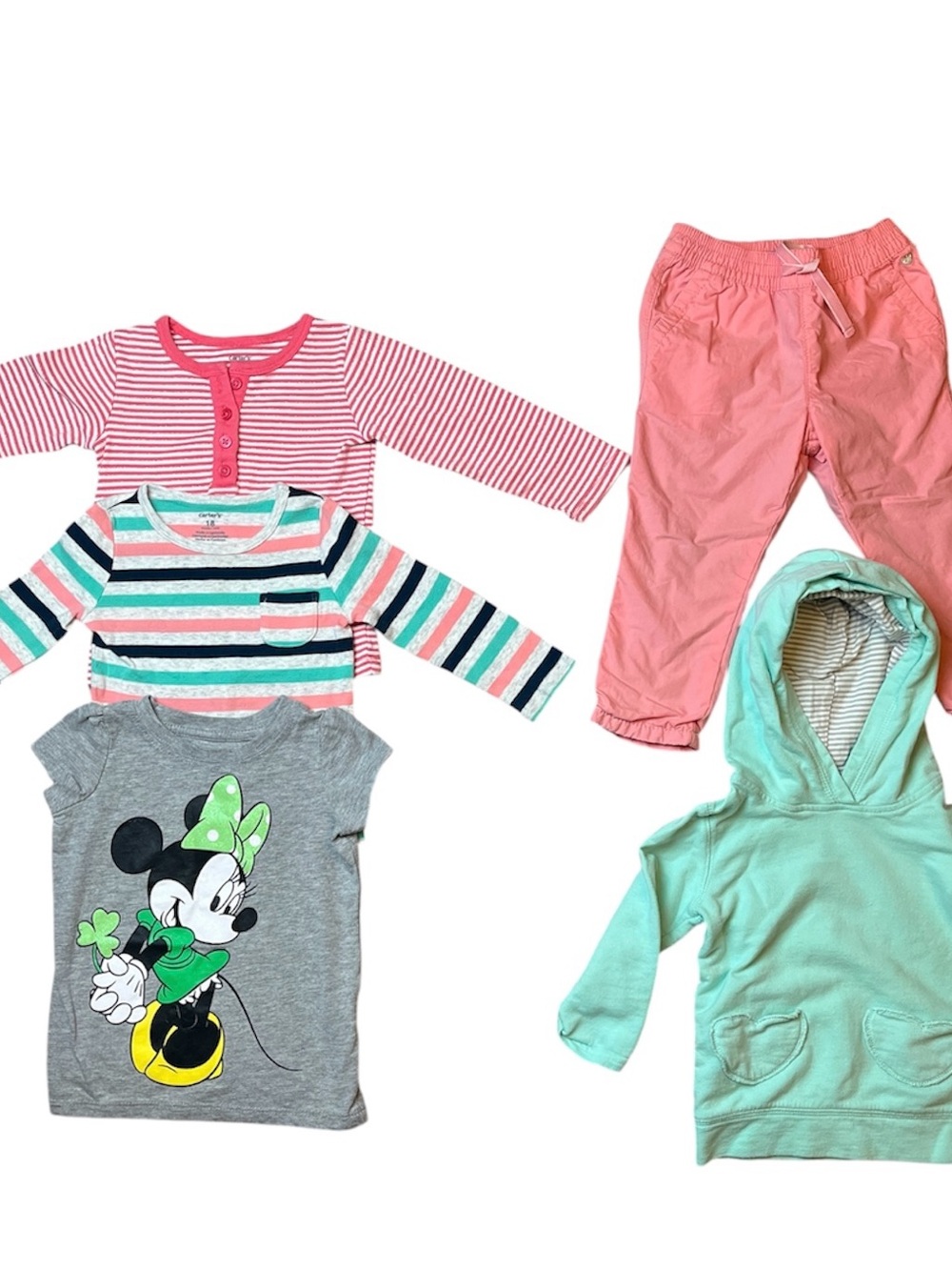 Lot Of 5 Carter’s Baby Girl Clothes Size 18 Months